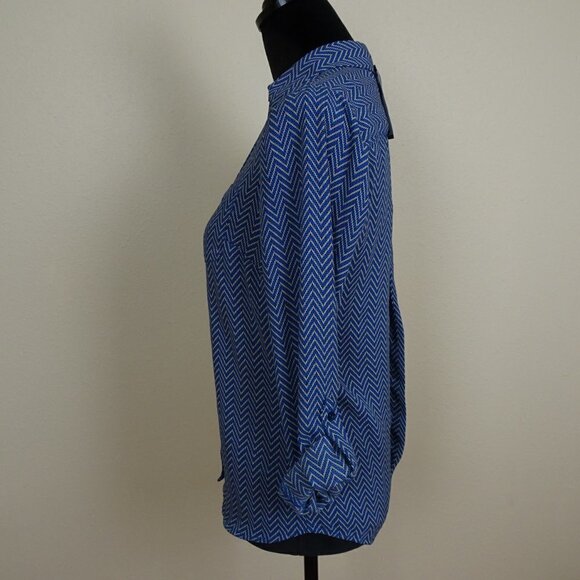 Ralph Lauren Chevron Print Top Blouse Size XS - Picture 3 of 7